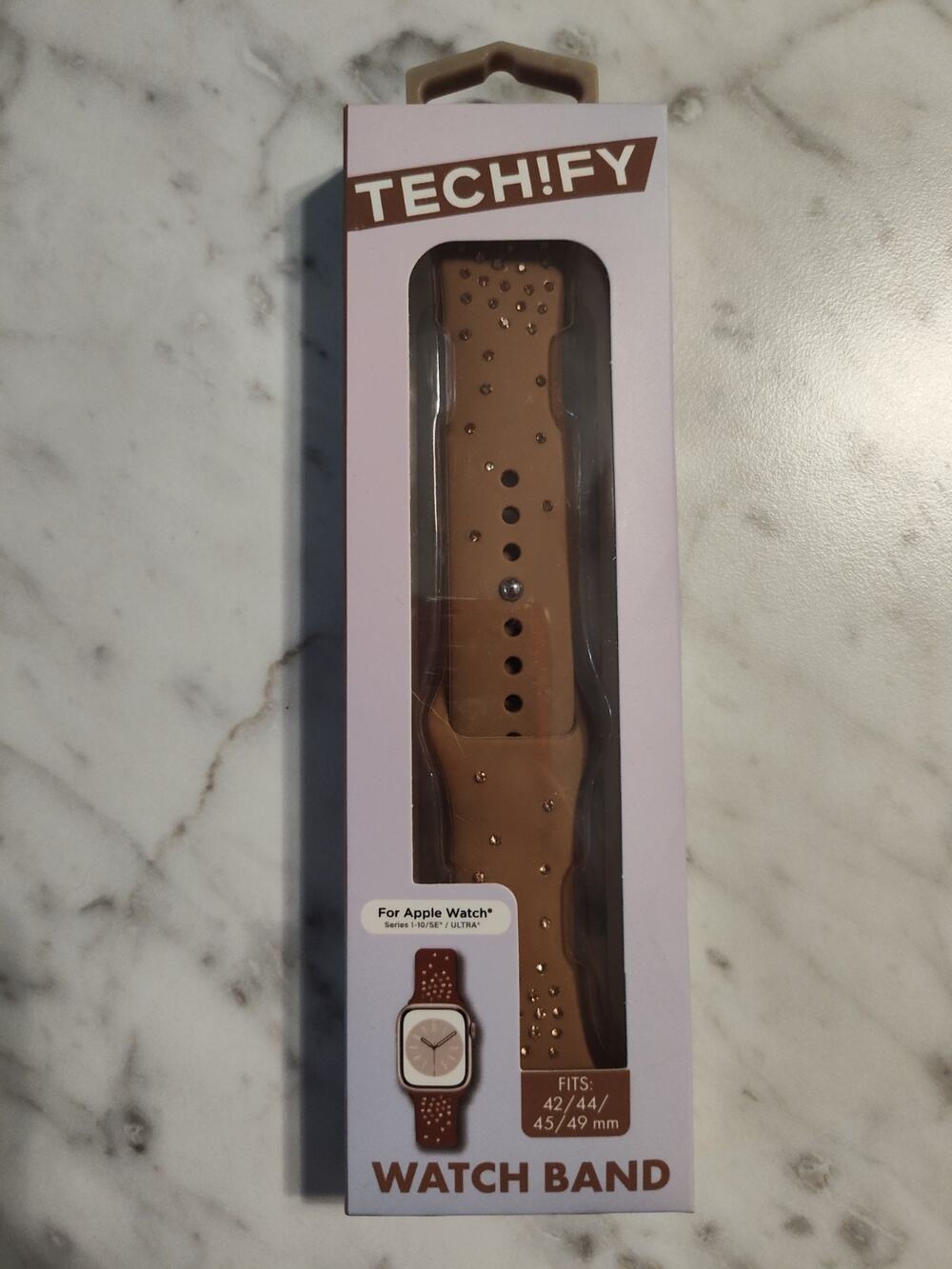 Techify Silicone Band Strap For Apple Watch Series 1-10 SE / Ultra - Brown
